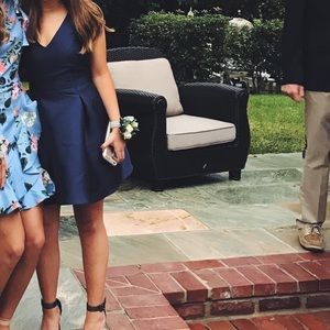 navy prom girl dress